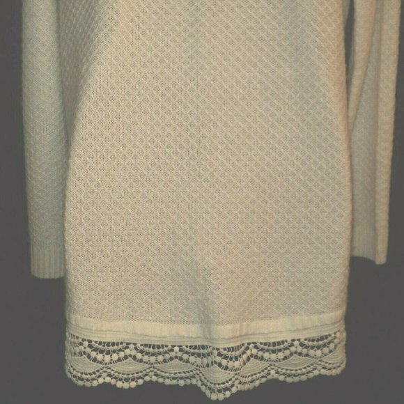 Chico's Sweater Pullover Size 1 (M) Cream, Beaded - Picture 6 of 7